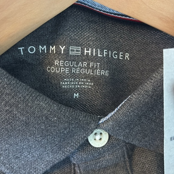 NWT Tommy Hilfiger Men's Short Sleeve Moisture Wicking Stretch Polo Shirt gray - Picture 7 of 7